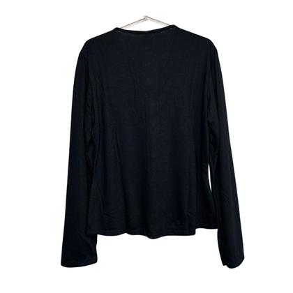 Imagem de Casaco Cardigan Com Botões Preto e Cinza M Ao GG Formitz