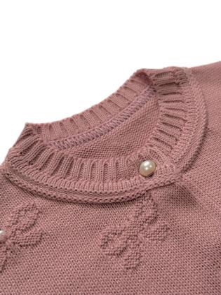 Imagem de Casaco Casaquinho Bebê Infantil Cardigan Tricô Tricot Frio Luxo