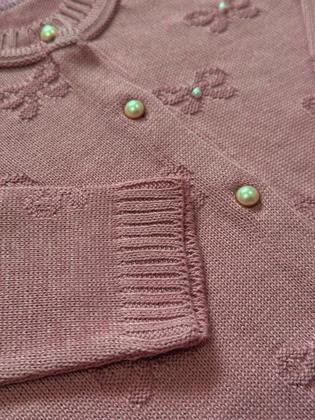Imagem de Casaco Casaquinho Bebê Infantil Cardigan Tricô Tricot Frio Luxo
