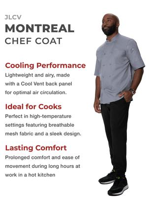 Imagem de Casaco Chef Works Masculino Montreal Cool Vent Chef Cinza GG