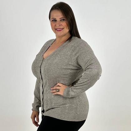 Imagem de Casaco Cidy Lady Cardigan Lã Curto Plus Size Feminino