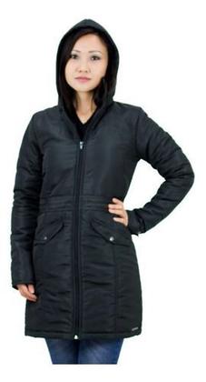Imagem de Casaco feminino acolchoado Plus Size com Capuz Removível Tamanhos 48 ao 56