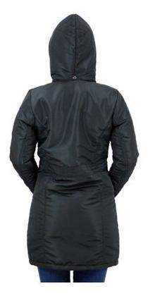 Imagem de Casaco feminino acolchoado Plus Size com Capuz Removível Tamanhos 48 ao 56