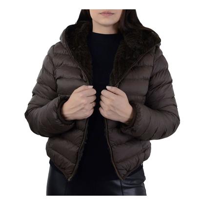 Casaco Feminino Alpelo Dupla Face Marrom Cocoa - 20600050 Imagem de Casaco Feminino Alpelo Dupla Face Marrom Cocoa - 20600050