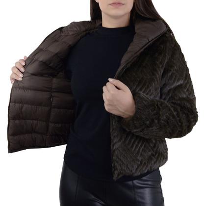 Casaco Feminino Alpelo Dupla Face Marrom Cocoa - 20600050 Imagem de Casaco Feminino Alpelo Dupla Face Marrom Cocoa - 20600050
