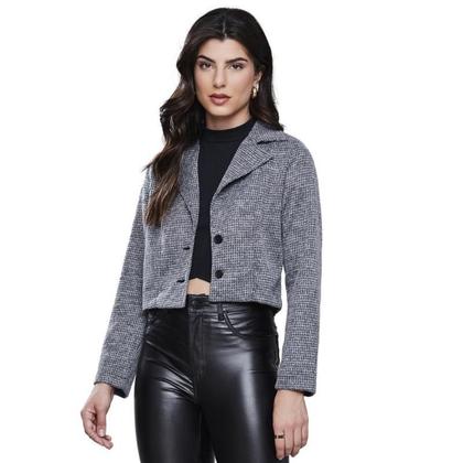 Imagem de Casaco Feminino Cropped Tweed Sawary Fashion