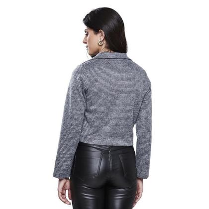 Imagem de Casaco Feminino Cropped Tweed Sawary Fashion
