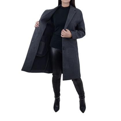 Imagem de Casaco Feminino Facinelli By Mooncity Longo Cinza - 610234