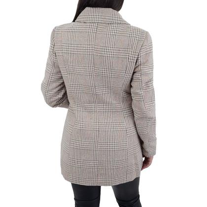 Imagem de Casaco Feminino Facinelli By Mooncity Xadrez Kaki - 610254