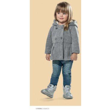 Imagem de Casaco feminino infantil inverno com capuz