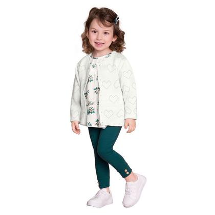 Imagem de Casaco Infantil Feminino Milon Off White Tricot