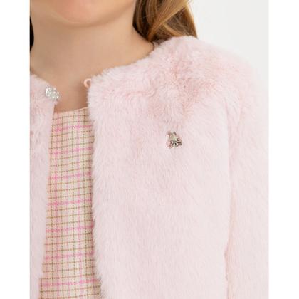 Imagem de Casaco Infantil Menina Carneirinho Off White Nina Go