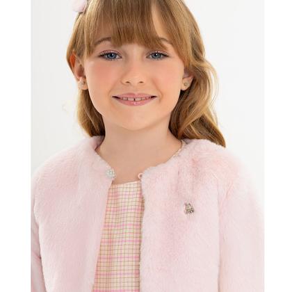 Imagem de Casaco Infantil Menina Carneirinho Off White Nina Go