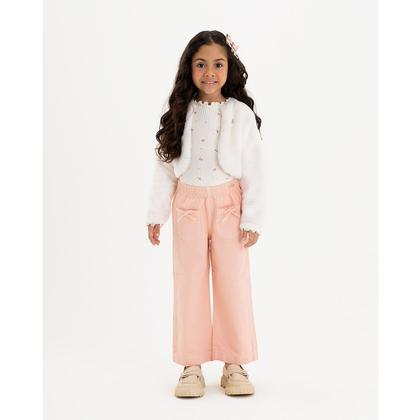 Imagem de Casaco Infantil Menina Carneirinho Off White Nina Go