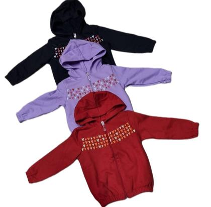 Imagem de Casaco Infantil Menina Estampada em Relevo Moletom Peluciado