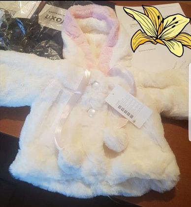 Imagem de Casaco Infantil Meninas Inverno Estola Bolero Poncho Fleece