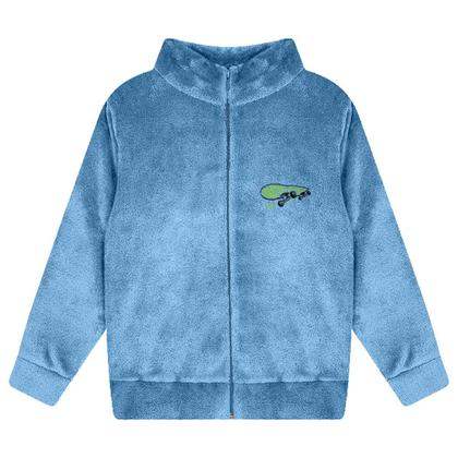 Imagem de Casaco Infantil Menino Peluciado com Zíper Inverno Escolar -