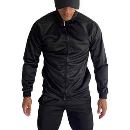 Imagem de Casaco Jaqueta Casual e esporte em Tecido Chimpa com gola alta Ideal Para Treino Corrida Academia Para Inverno e Outono