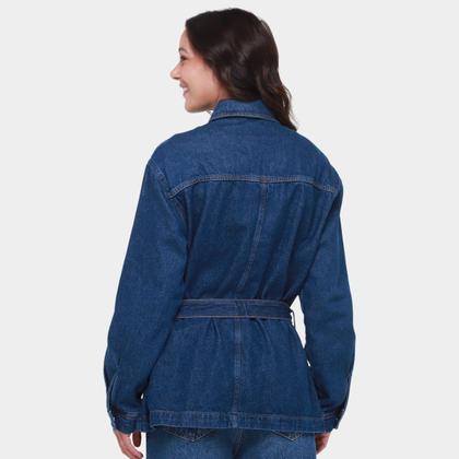 Imagem de Casaco Jeans Dzarm Amarração Feminino