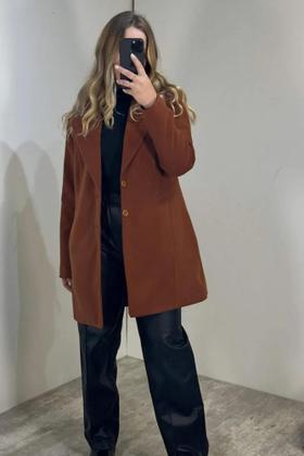 Imagem de Casaco Lã Batida Alongado Forrado Vanibele