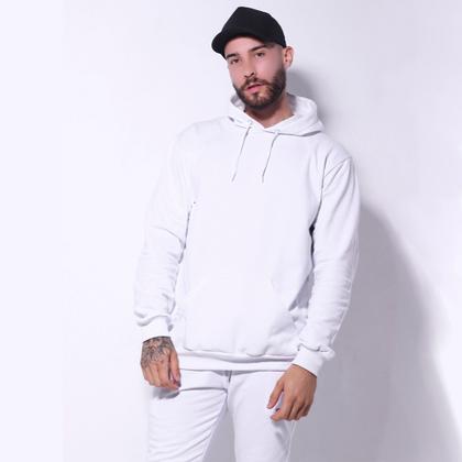 Imagem de Casaco Moletom liso Masculino e Feminino blusa de frio Com Capuz Modelo Canguru -RM004