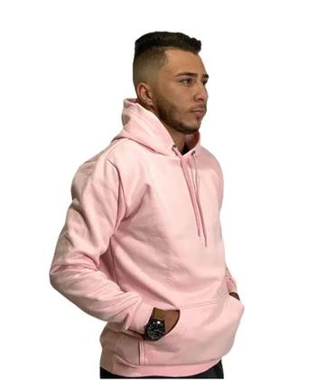 Imagem de Casaco Moletom liso Masculino Feminino Canguru Com Bolso e Capuz Blusa de Frio -M008