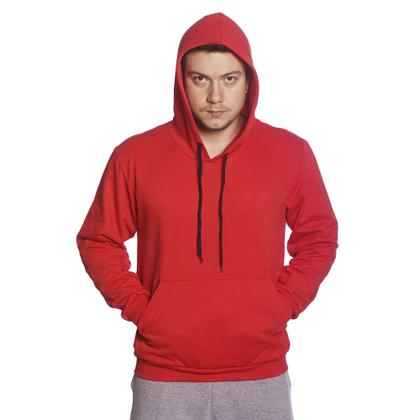 Imagem de Casaco Moletom liso Masculino Feminino Canguru Com Bolso e Capuz Blusa de Frio -M008