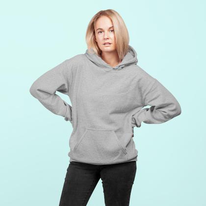 Imagem de Casaco Moletom Masculino e Feminino blusa de frio Canguru Liso Com Bolso e Capuz -M005