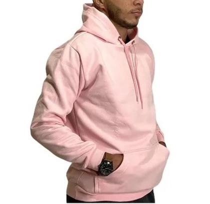 Imagem de Casaco Moletom Masculino Feminino blusa de frio Com Capuz e bolso Canguru com relógio digital- K101