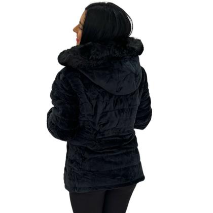 Imagem de Casaco Parka Sobretudo Peluciado Paca Aveludada Com Pelo