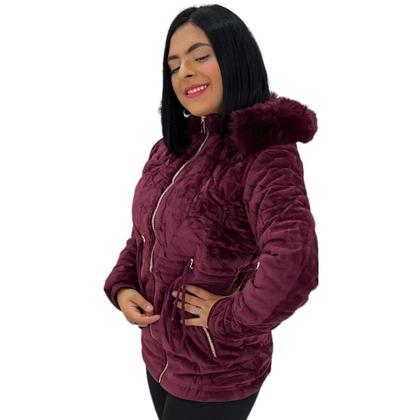 Imagem de Casaco Parka Sobretudo Peluciado Paca Aveludada Com Pelo