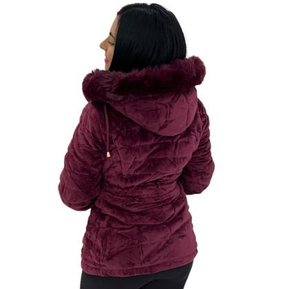 Imagem de Casaco Parka Sobretudo Peluciado Paca Aveludada Com Pelo