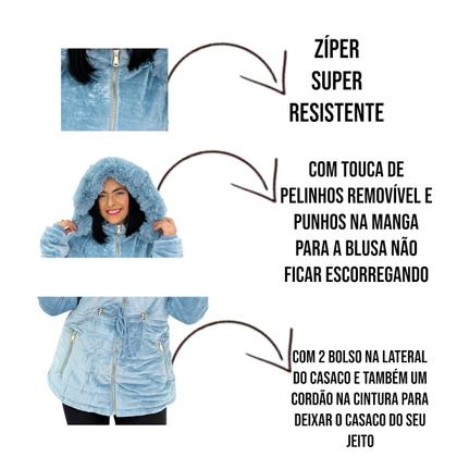 Imagem de Casaco Parka Sobretudo Peluciado Paca Aveludada Com Pelo