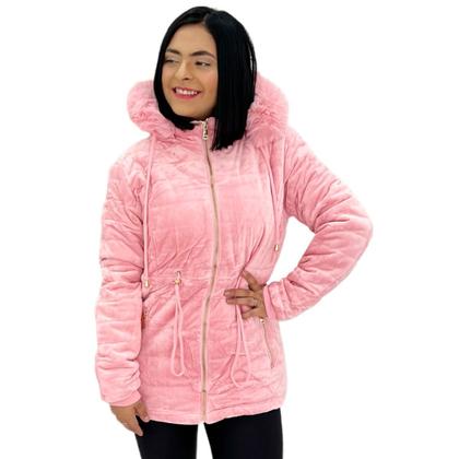 Imagem de Casaco Parka Sobretudo Peluciado Paca Aveludada Com Pelo