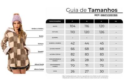 Imagem de Casaco Peluciado com Capuz Bege Xadrez Yacamim J10