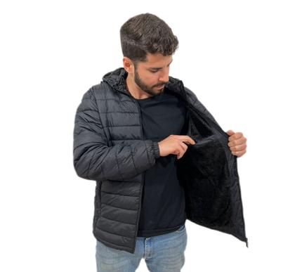 Imagem de Casaco Plus Size Jaqueta Masculina Forrada Puffer Bobojaco