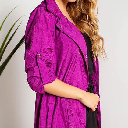 Casaco susie parka casual com botões feminino - Susie Modas Imagem de Casaco susie parka casual com botões feminino