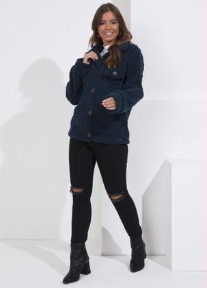 Imagem de Casaco Teddy Plus Size Feminino Tendência Inverno Quentinho