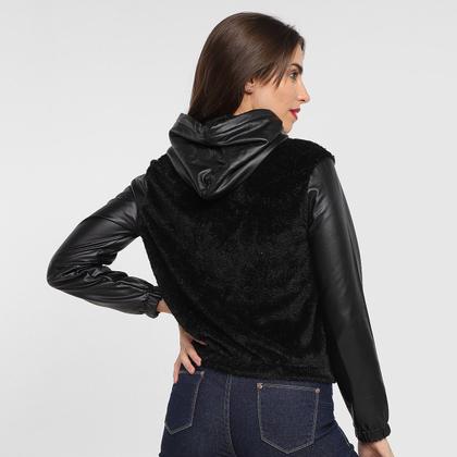 Imagem de Casaco We're The City Teddy PU Capuz Feminino