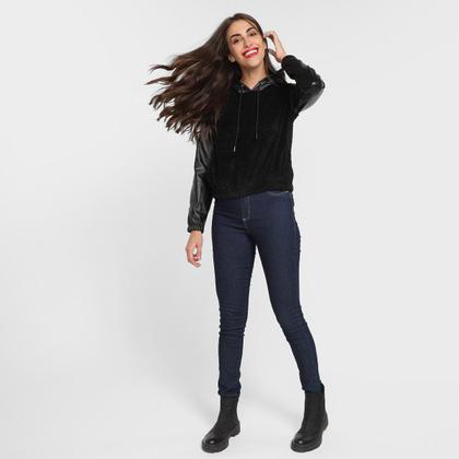 Imagem de Casaco We're The City Teddy PU Capuz Feminino