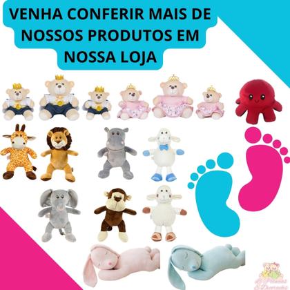 Imagem de Casal De Ursinhos Pelúcia Príncipe E Princesa Realeza Bebe Presente Almofada Para Nicho Atacado