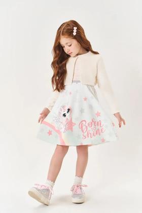 Imagem de Casaquinho Infantil Menina Bolero Luxo Pelinhos Forrado Antialérgico Inverno 10377