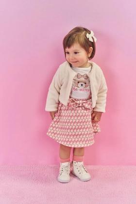 Imagem de Casaquinho Infantil Menina Bolero Luxo Pelinhos Forrado Antialérgico Inverno 10377