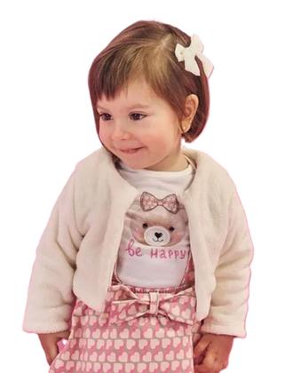 Imagem de Casaquinho Infantil Menina Bolero Luxo Pelinhos Forrado Antialérgico Inverno 10377