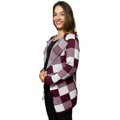 Imagem de Casaquinho Kimono Cardigan Feminino Tricot Trancinha Inverno