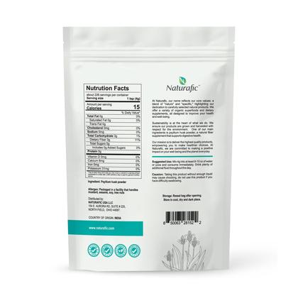 Imagem de Casca de psyllium em pó Naturafic 946ml 100% fibra natural pura