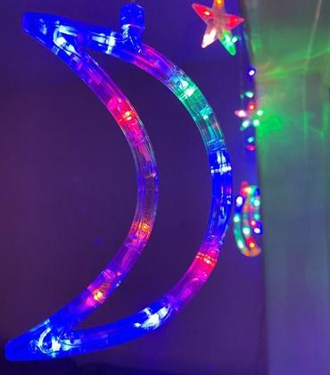 Imagem de Cascata 138 LED Com Estrela e Lua 8 Funções M/F