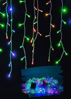 Cascata 200 Led 8 Funções 5m- 127V - v8 Imagem de Cascata 200 Led 8 Funções 5m- 127V