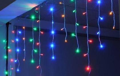 Cascata 200 Led 8 Funções 5m- 127V - v8 Imagem de Cascata 200 Led 8 Funções 5m- 127V