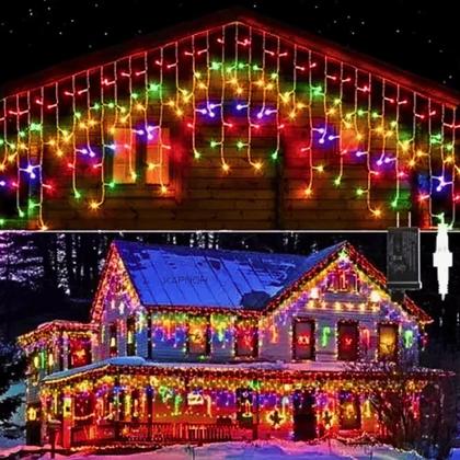 Imagem de Cascata 3 Metros 100 Leds Decoração De Natal 8 Funções Pisca